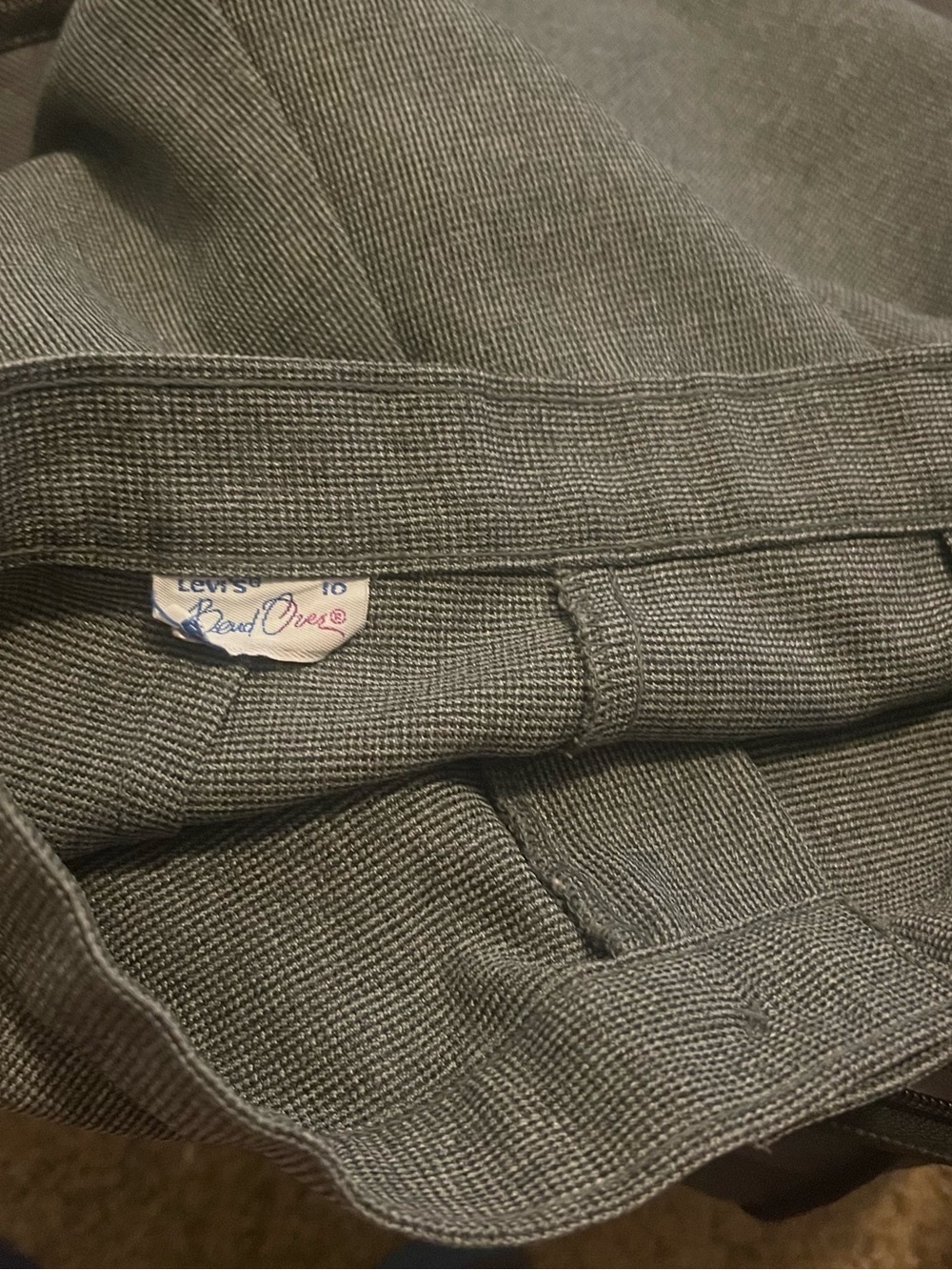 Levi's Womens Vintage Bend Over Charcoal Textured Pants